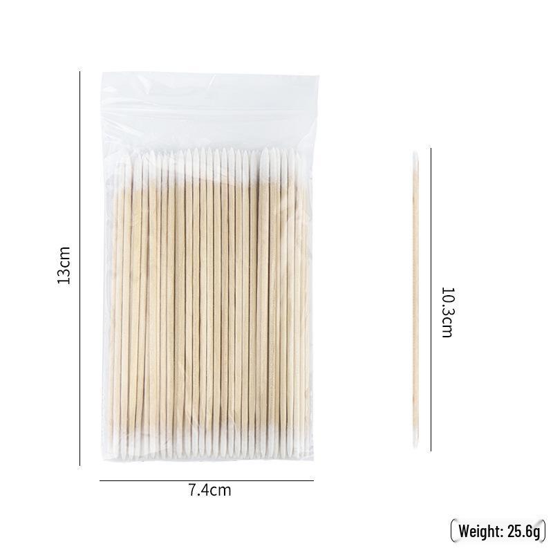 Pointed Wooden Cotton Swabs for Eyelash Grafting & Makeup Cleaning