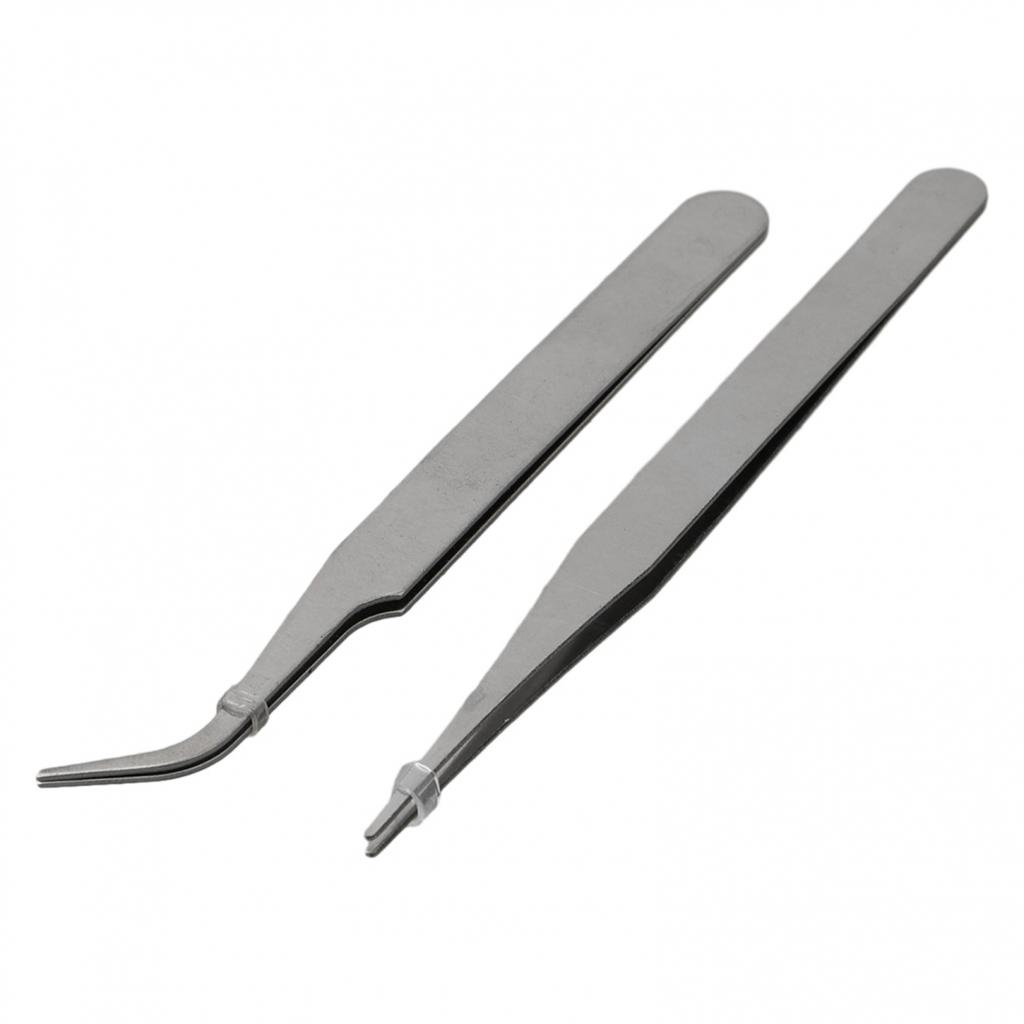 For Picking Up Parts 2pcs Tweezers Anti-magnetic Dismantling