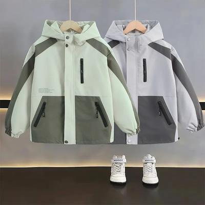 Boys Outerwear Children Spring and Autumn Jacket Coat Loose Fashion Windbreaker Children Clothing