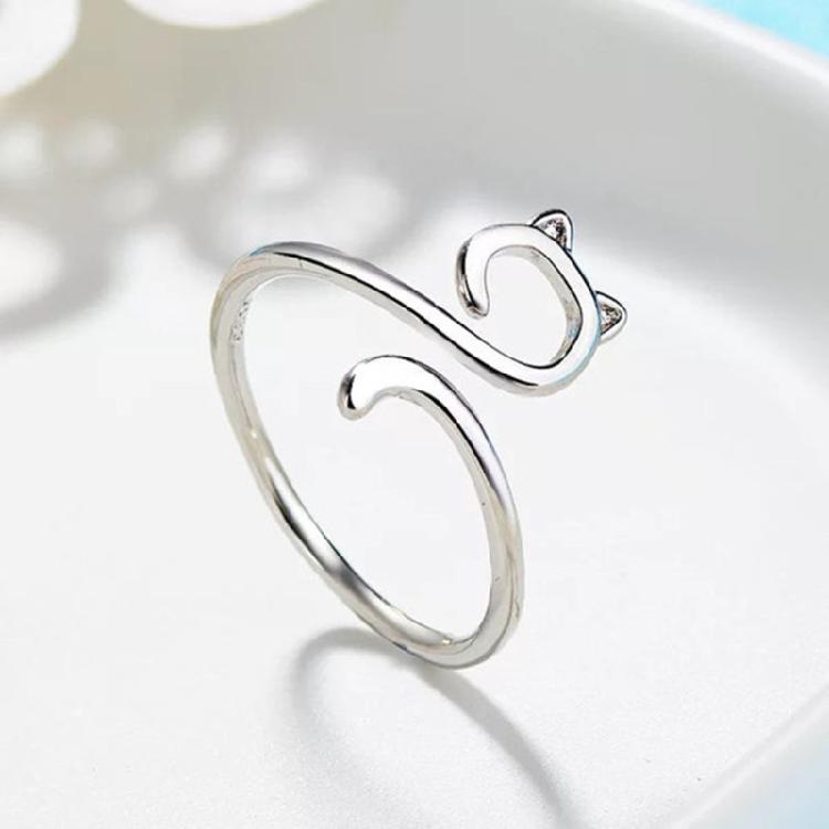 Cat Adjustable Rings for Women Crochet Tension Regulator Finger Ring Unique