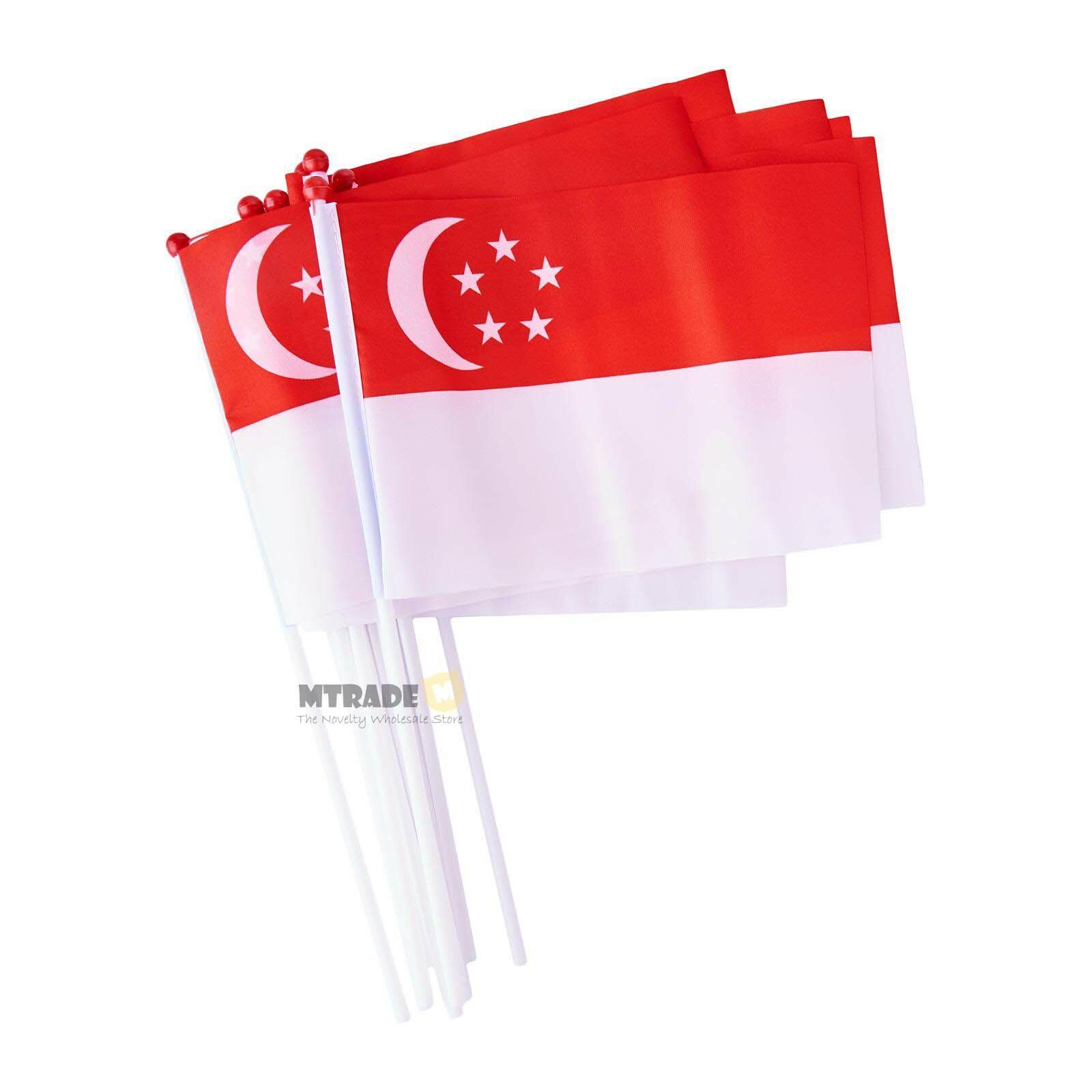 

[10 шт/упаковка] 14*21 см Сингапур Машущая рука Национальный флаг 10 Pcs как