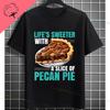 Unisex Funny Who Ate Half of The Chocolate Pecan Pie Graphic TShirt Round Neck 100 Cotton Shortsleeve Casual Outdoor Tshirt