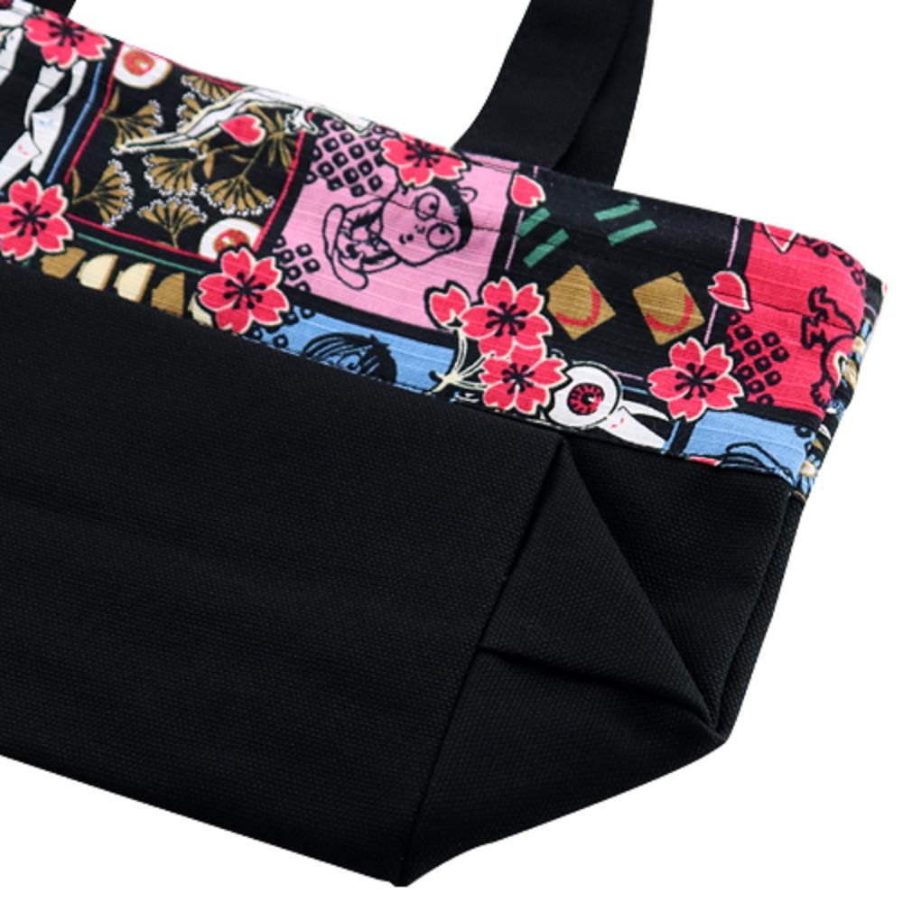 Mini Tragetasche (Japanisches Muster, schwarz)