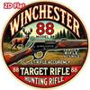 Vintage Winchester 88 Metal Tin Sign for Home Bar Decor Hunting Lodge Wall Art