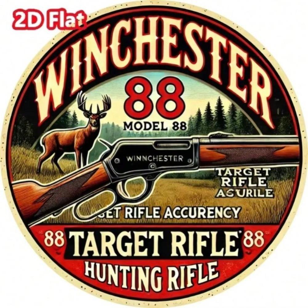 Vintage Winchester 88 Metal Tin Sign for Home Bar Decor Hunting Lodge Wall Art