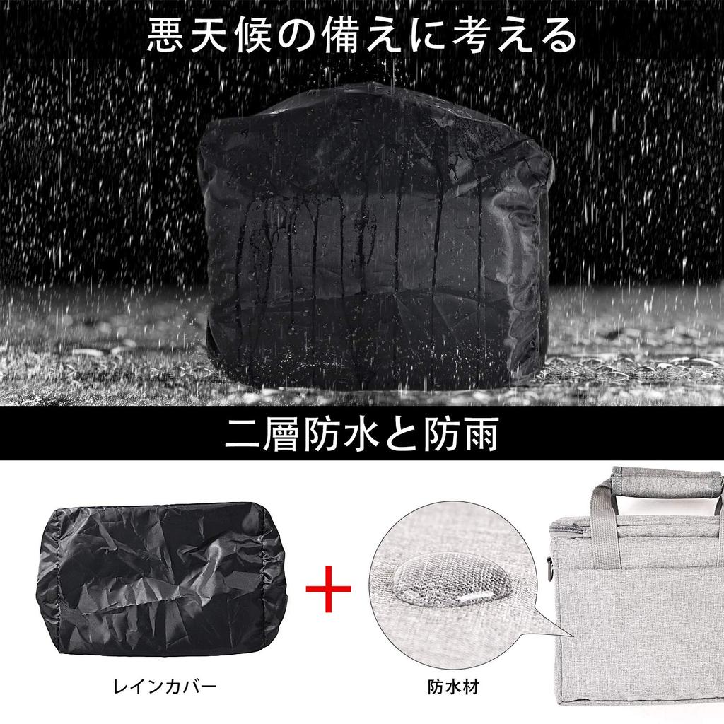 FOSOTO SLR Camera Shoulder Case for Canon EOS PowerShot Sony Nikon Coolpix and Waterproof Nylon with Rain Stylish Everyday Bag for Camera Storage Bag,