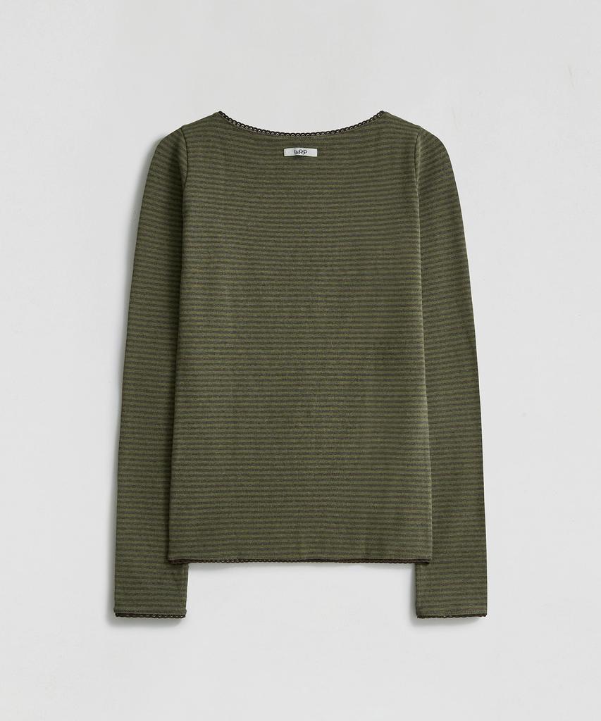 LMOOD WOMEN Manon Stripe T-Shirt Pistachio