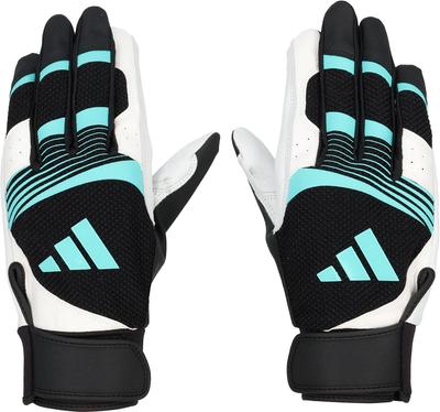 Adidas LBG505 Gant de Baseball/Softball pour Frapper, Moyen, Noir/Turquoise