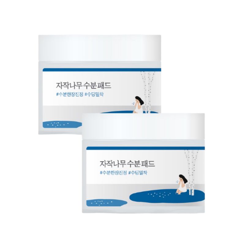 Round Lab Birch Juice Moisturizing Pad 300ml (80 Pads x 2 Set) – Hydrating & Skin Smoothing Toner Pads