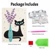 Black Cat and Lavender Vase Pearl and Diamond Painting Art Kit DIY Gemstone Beading Craft Kit Home Wall Decoration
