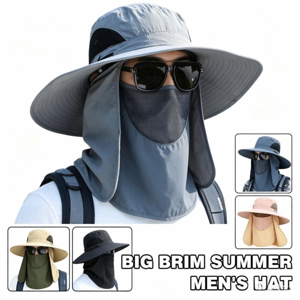 Water Resistant Outdoor Sun Hat Detachable Wide Brim Hat New Fishing Bucket Hat  Travel