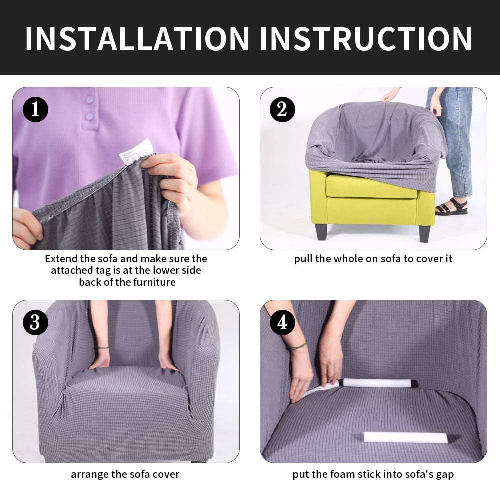 Jacquard Sofa Cover Soft Stretch Polar Fleece Single Seater Club Couch Slipcovers Elastic Armchair Covers Furniture Protector