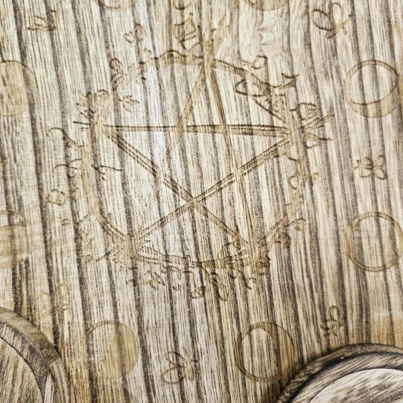 Candle Holder Board Astrology Pentacles Candlestick Plate Altars Witchcraft Wiccan Divination Decors Candle Holder Tray