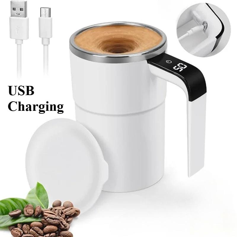 Stainless steel magnetic coffee cup with lid, rechargeable coffee cup, LED temperature display, home smart coffee cup