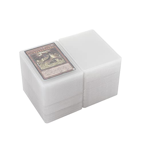 Toy God Top Loader, Hard Type with Protective Film, Clear White, Transparent PVC Material for Trading Cards, Bending and Scratch Resistant, Storage (P