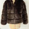New Fashion Fox Hair Imitation Coat Women's Thermal Slim Coat
