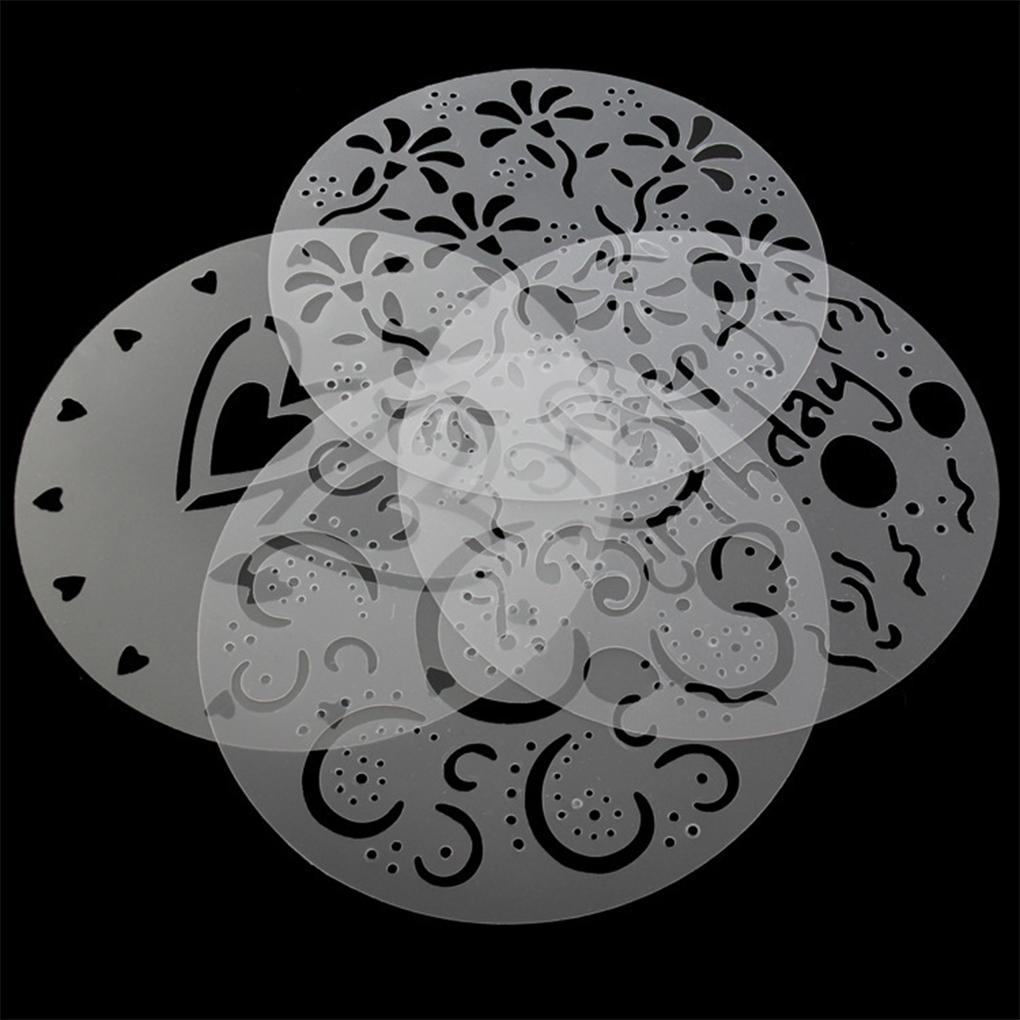 4 Τεμάχια Φόρμα Κέικ Εορταστικά Καραμέλες Ζελέ DIY Κατασκευή Στένσιλ Σπρέι Σπίτι Ξενοδοχείο Καφέ Κουζίνα Φοντάν Μαγειρικά Γκάτζετ