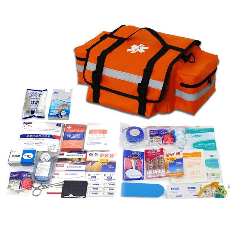 First Aid Medical Bag Outdoor Emergency Rescue Large Sorted Storage Bag Multi-pocket Waist Bag Camping Survival Trauma Backpack