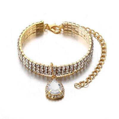 Haustierhalsband Funkelnder Strass Haustierhalskette Verstellbar Stilvoller Anhänger Schmuck Katzen Hunde Halskette Haustierbedarf