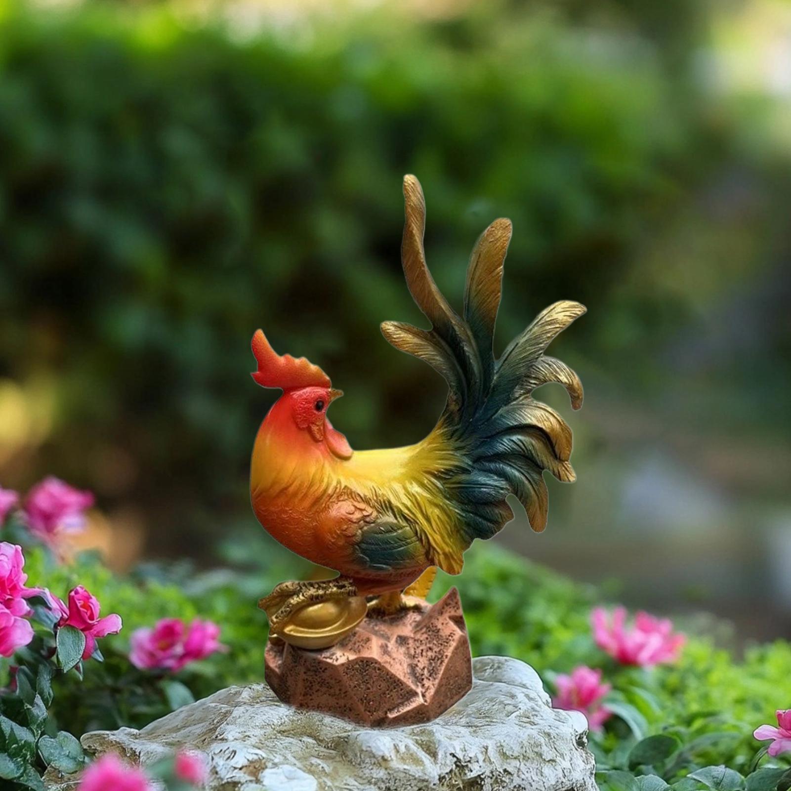 

Декор для саду Півень Статуетка курки зі смоли Статуетка півня Для столу Для приміщення На вулицю Настільний Стіл Задній двір Патіо Двір China Mainland