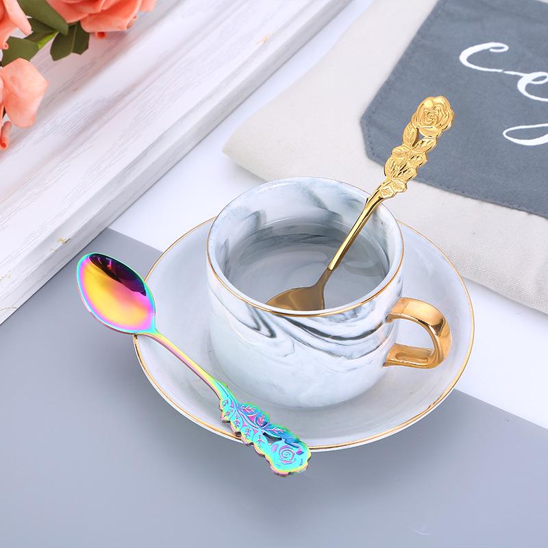 Creative Japanese Rose Gold Stainless Steel Coffee & Dessert Spoon - Perfect for Kids & Weddings