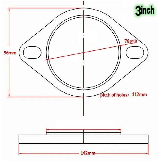 Brida de tubo de acero inoxidable para escape