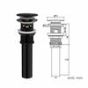 Push-Button Control Basin Drain Plug Bathroom Replacement Accessories  Easy Installation