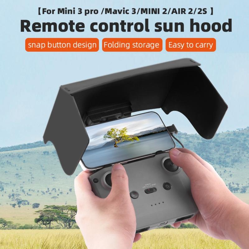 Phone Tablet for Sun Shade for Mavic 3/AIR 2/2S/Mini 2/Mini 3 Pro RC Drones Controller Folding Monitor Cover