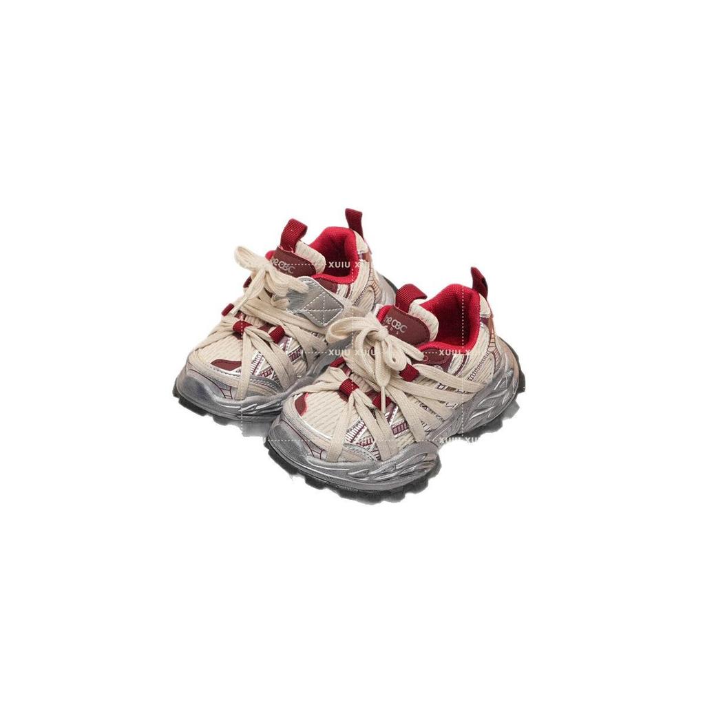 XSHX "Paris Spider Web" Retro-Kinder-Papa-Sportschuhe Frühling und Herbst Doppelnetz Jungen und Mädchen [Schuhe aus Wenzhou]