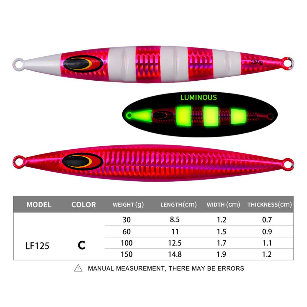 5Pcs Hard Metal Slow Pitching Jigs Freshwater Saltwater Fishing Glow Lures Sea Fishing Lures Swimbait