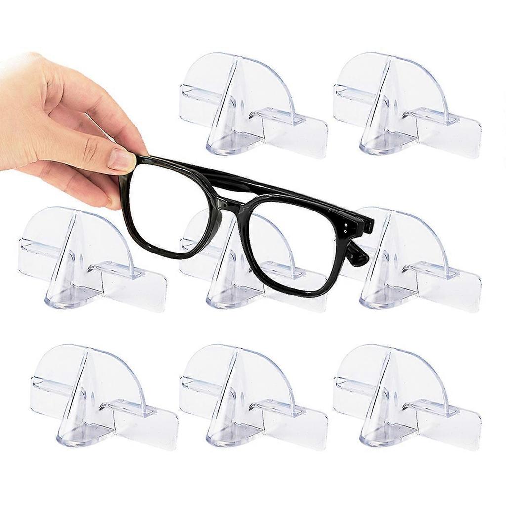 1/2/4/6/8-pack Glasses Storage Rack, Wall-Mounted Sunglasses Storage Rack, Wall, Home Decoration (Transparent Color)