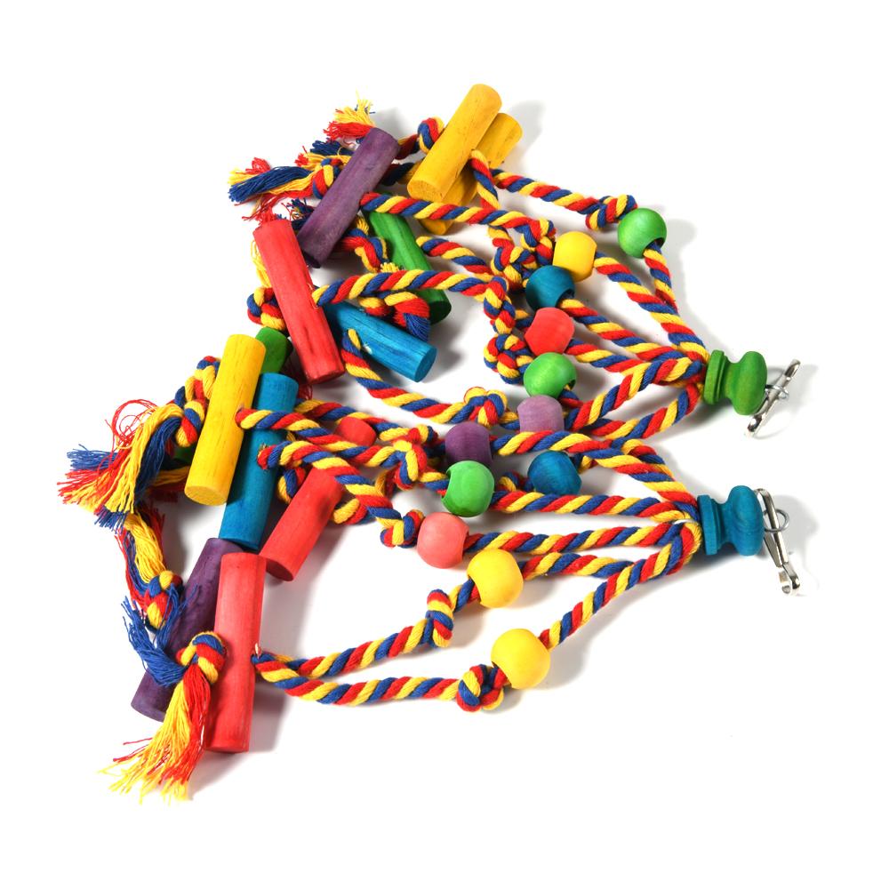 Wear-resisting Anti-bite Parrot Chew Toy Bird Rope Perches Bird Tearing Toys Bird Climbing Ladder