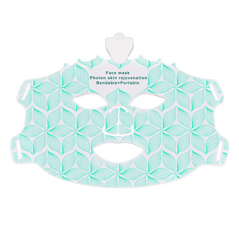 

Colorful Silicone LED Beauty Mask: Red/Blue Light Photon Skin Rejuvenation Device білий