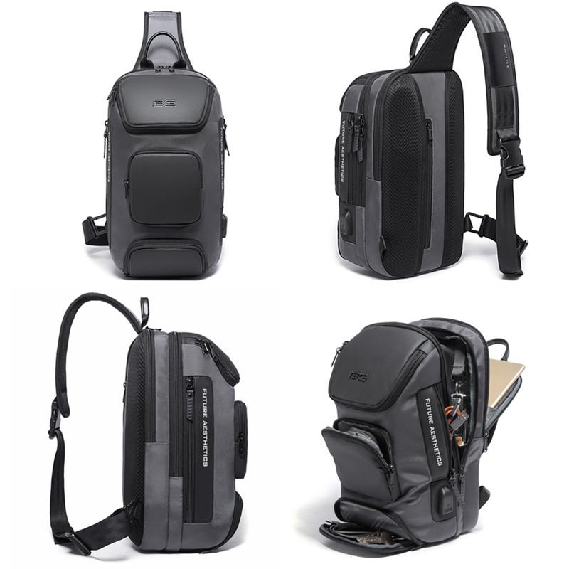 Bange Anti-Theft New Multifunction Crossbody Bag For Men Shoulder Messenger Bags Male Waterproof Short Trip Chest Bag Pack
