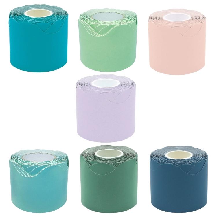 Colorful Border Trim Scalloped Bulletin Board Borders Display Borders Back-to-School Decorations