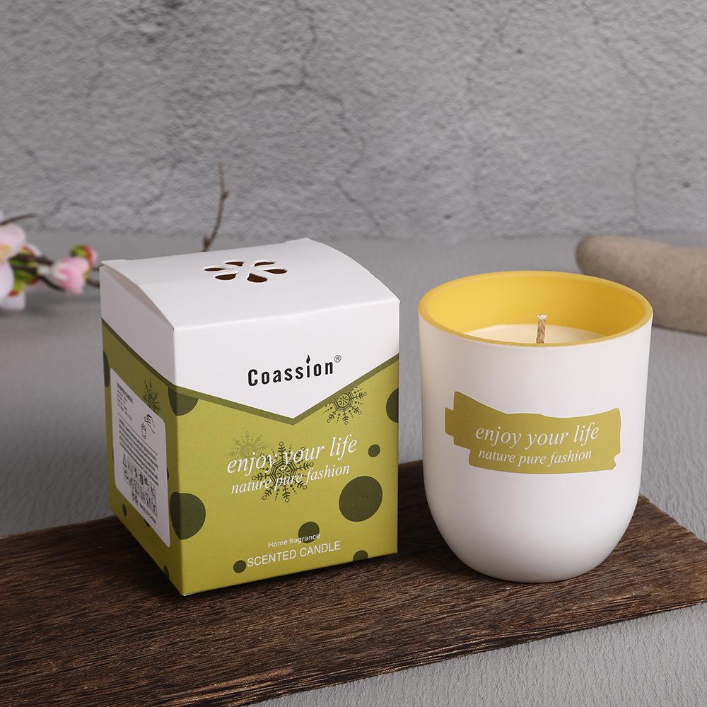 Colored Glass Cup Soy Wax Scented Candle Home Scented Candle Ornament Wedding Souvenir