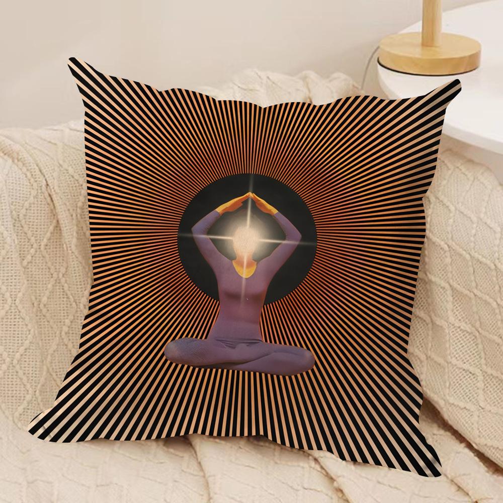 MMariano PPeccinetti Op Art Cushion Cover Silky Short Plush Invisible Zipper Dustproof Sofa Pillow Case For Home Decor