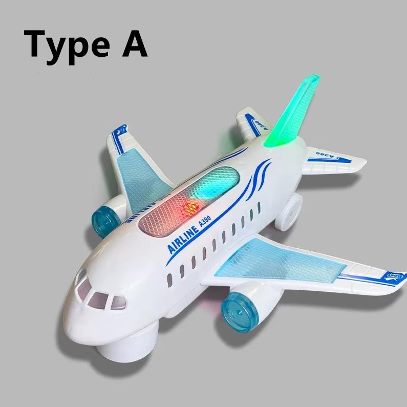 

Kids Electronic Aeroplane Plaything With Music Autopilot Rotation Shiny Sound Plane Educational Plaything Christmas Gift For Kids