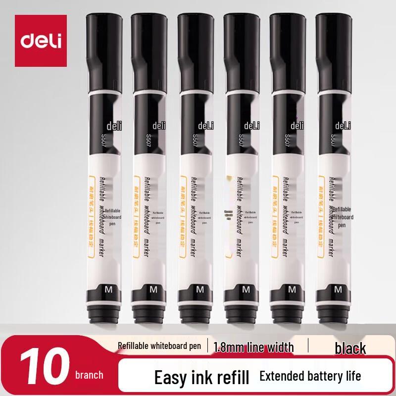Deli Erasable Whiteboard Marker Set