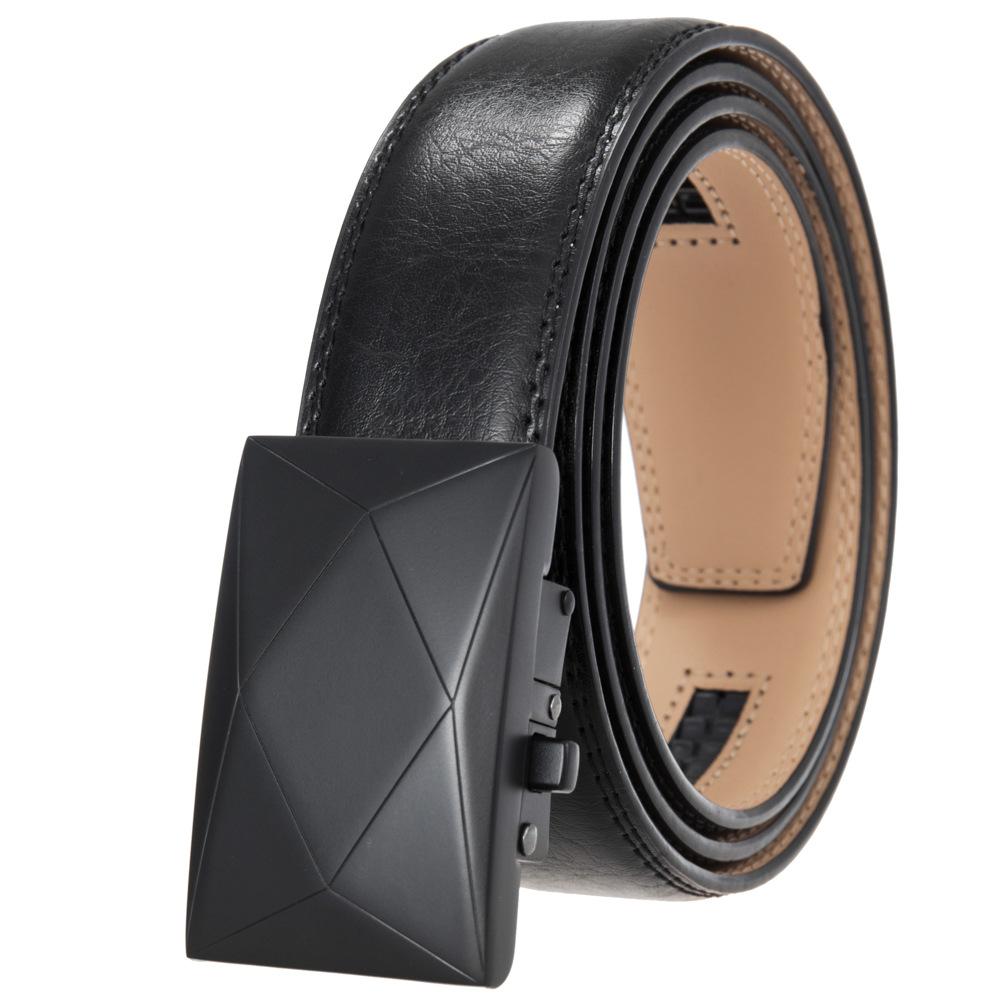 1Pcs Prismatic Men'S Belt Korean Version Tide Automatic Buckle Men'S Cowhide Belt Fashion Belt Ly36-1339-1
