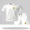 Sommer Herren Kurzarm Shorts Bequemer Sportanzug Herren Lässiges Rundhals-T-Shirt und Shorts Zweiteiliges Set
