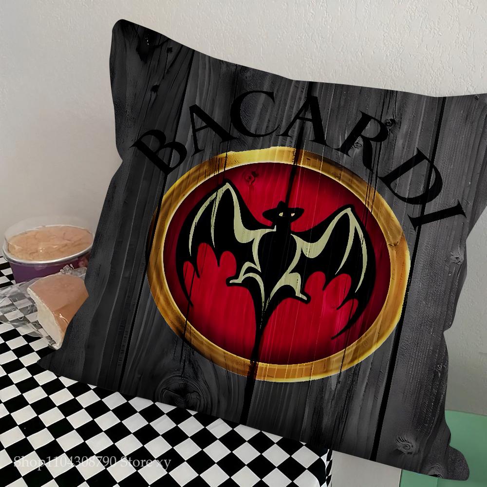 Spirituosen B-Bacardi-i Kissenbezug Quadratisches Kissen Schlafzimmer Sofa Freizeit Komfortkissen Auto Wohnzimmer Heimdekoration
