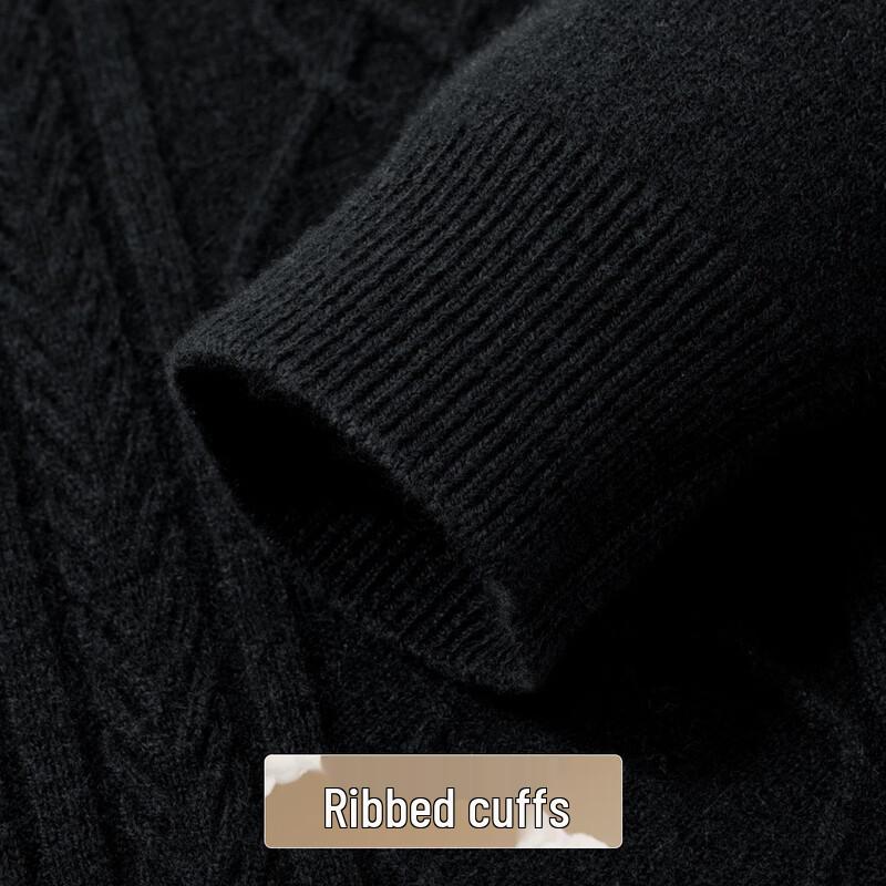 Men's Heavyweight 100% Wool Round Neck Sweater