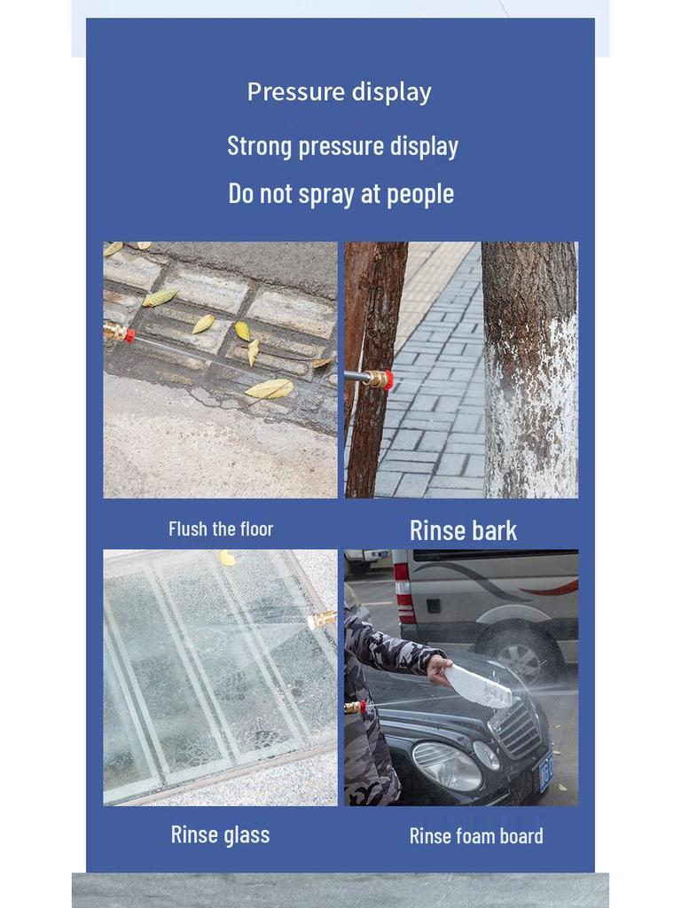 Portable High-Pressure Cordless Car Wash Gun with Rechargeable Battery