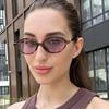 Sexy Small Oval Leopard Sunglasses Women Lovely Ins No Makeup Plain Glasses Frame Men Eyewear Cute Decorative Computer Glasses