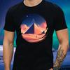 T-Shirt Men Pyramids Desert Landscape Motif Cotton Size XS To 5XL