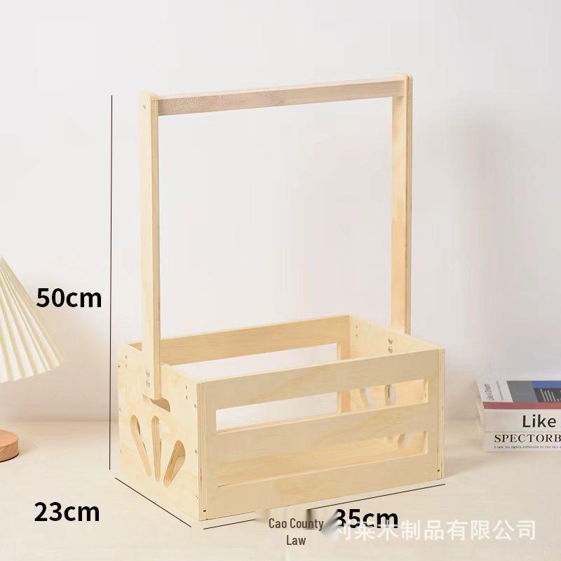 

Дерев яна портативна подарункова коробка для новонародженого: Органайзер для дитячого одягу та іграшок 35x23x50 cm