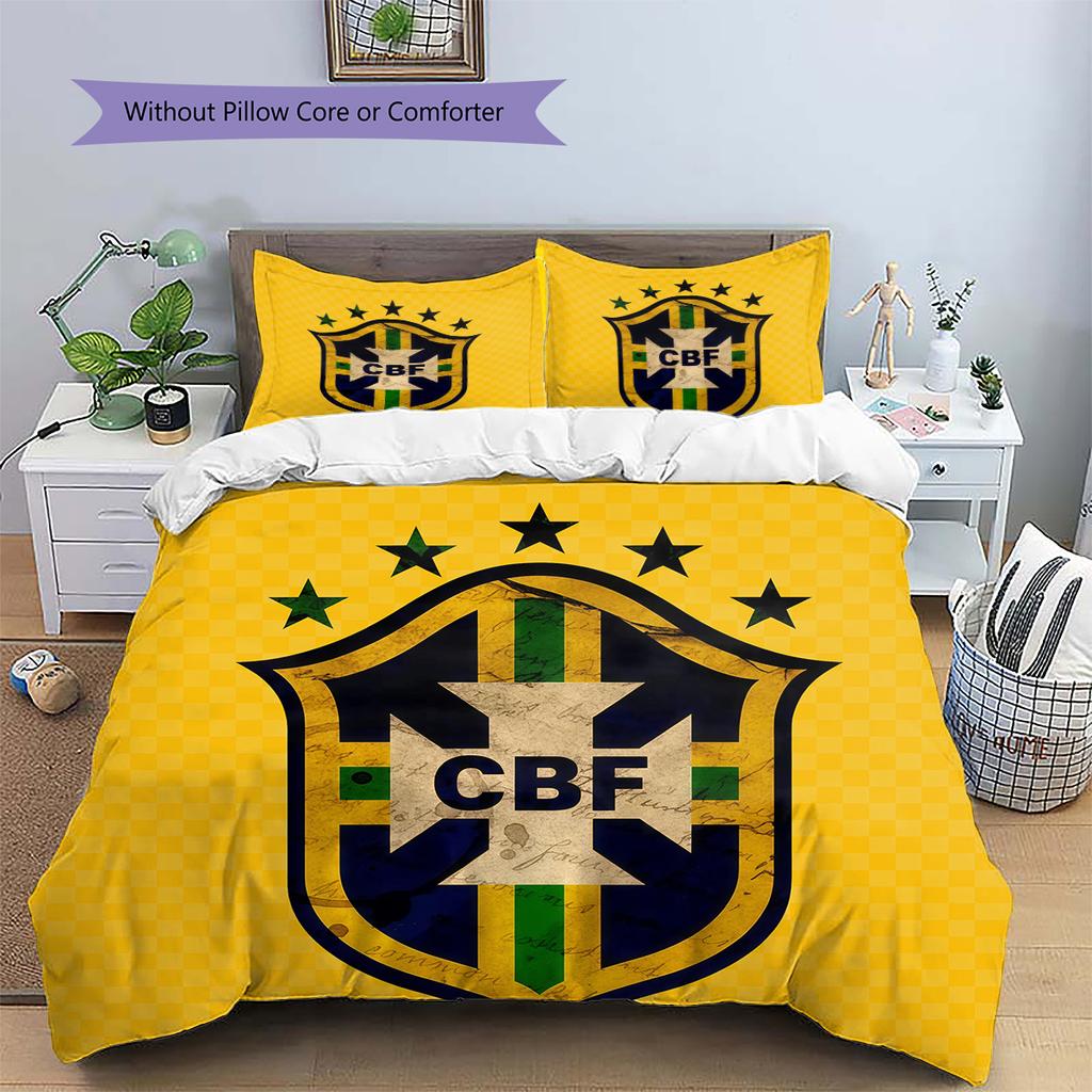 CBF Brasil Pattern Bedding Home Decoration Birthday Gift (1 * Duvet Cover + 2 * Pillowcase, Without Core)