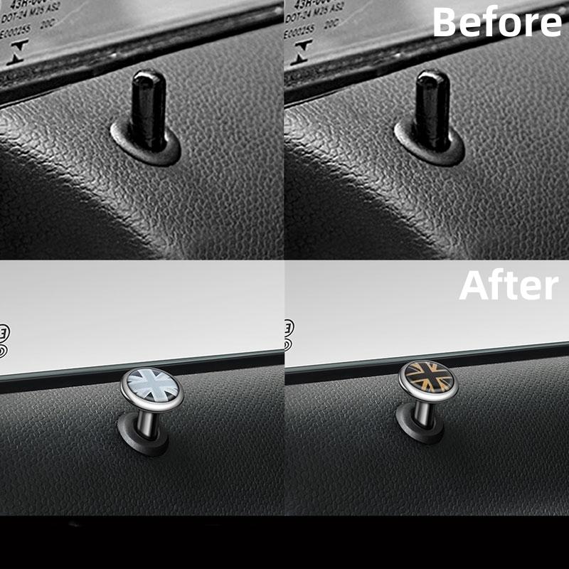 2Pcs Car Door Safety Metal Bolt Door Lock Button Pin Decor For MINI COOPER S One JCW F53 F54 F55 F56 F60 R50 R55 R56 R57 R60 R61