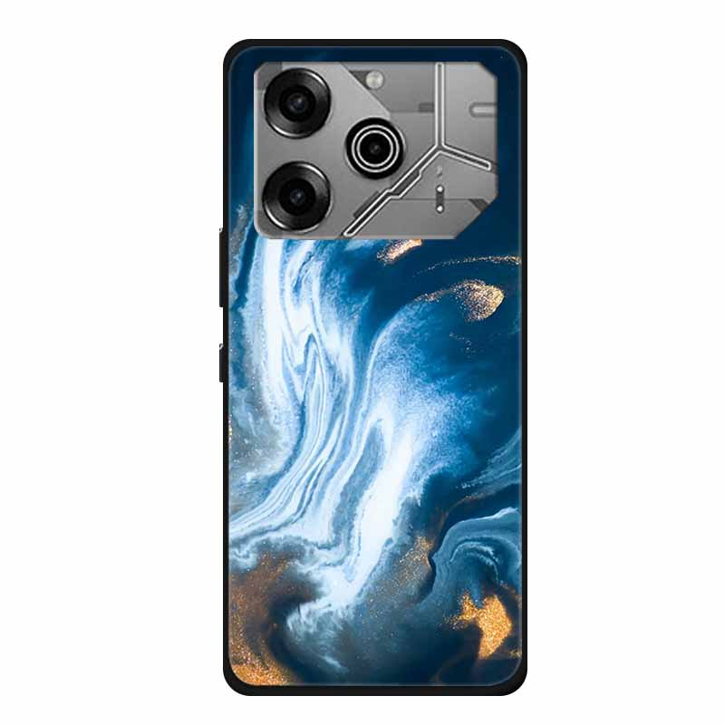 For Tecno Pova 6 Pro Case Marble TPU Silicone Soft Back Cover Phone Cases for Tecno Pova6Pro 5G LI9 Protector Mica Painted Coque
